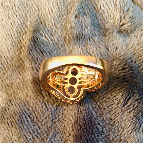 Rose Quartz Chrome Diopside Ring - Picture 4 of 6